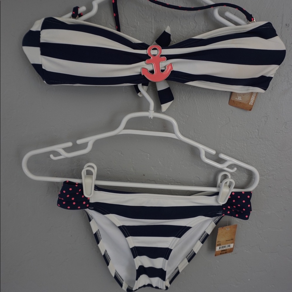 NWT Striped bandeau Sailor Bikini